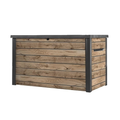 Gartenbox Ontario 870L 147x83x86 cm Kunststoff in Holzoptik Deckel mit Gasdruckfedern abschließbar