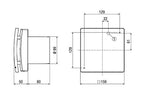ECA 100 ipro H Feuchtevollautomatik zweistufiger Kleinraumventilator für Bad Dusche Saunavorraum Waschküche