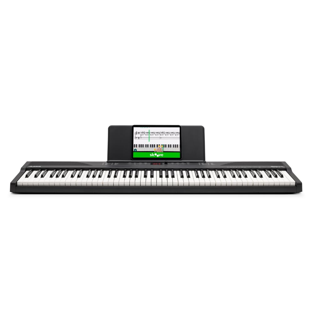 Recital Play 88 Tasten Keyboard Piano Bundle mit vollwertiger Klaviatur ideal für Anfänger und Musikunterricht