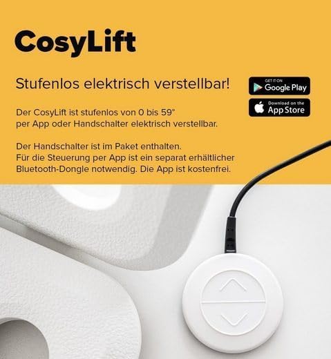 Lattenrost und Boxspringbett Addon elektrisch verstellbarer Lift für Matratzen alle Betten Motor Handschalter