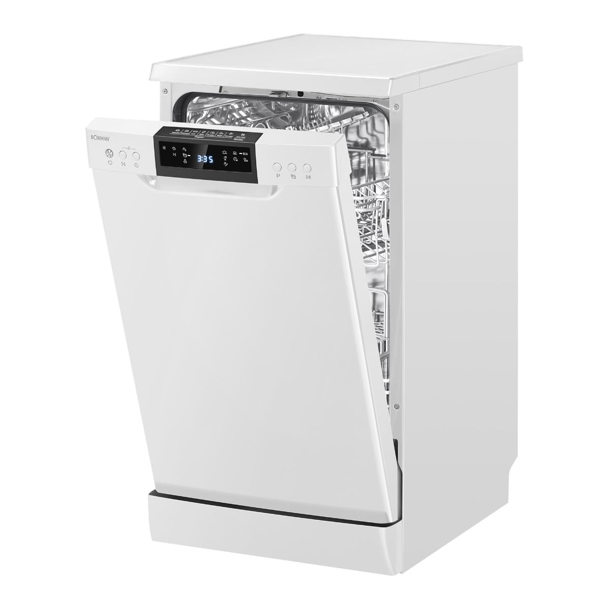 Geschirrspüler 45 cm 10 Maßgedecke Stand oder Unterbau 7 Programme 2 Sprühebenen GSP7418 weiß Energieklasse D