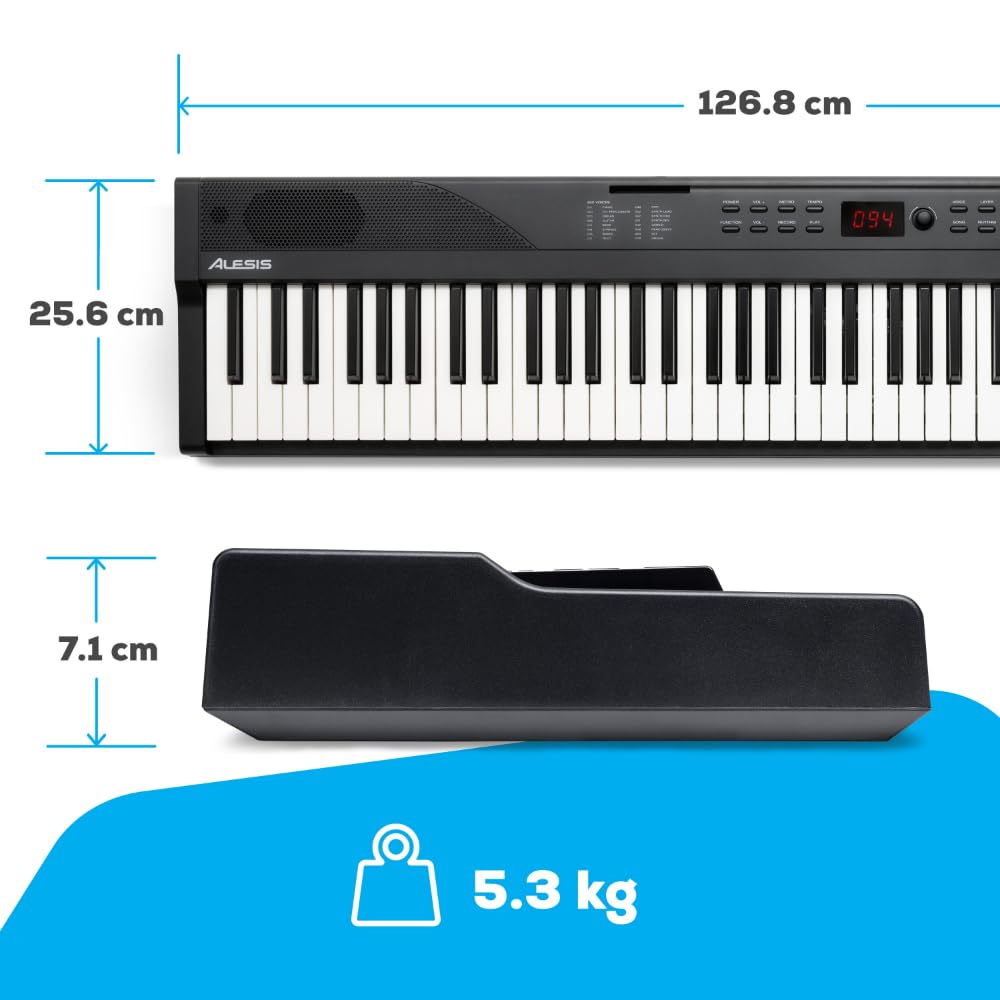 Recital Play 88 Tasten Keyboard Piano Bundle mit vollwertiger Klaviatur ideal für Anfänger und Musikunterricht