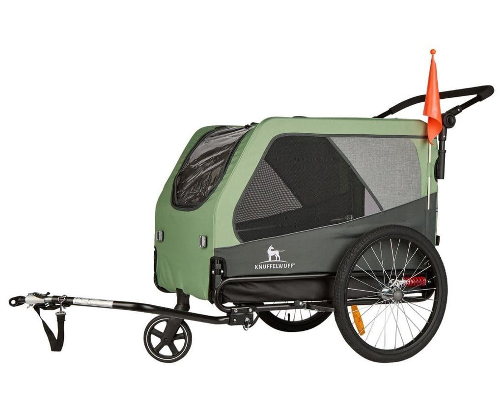 Hundeanhänger Fahrradanhänger Buggy bis 45 kg faltbar leicht stabil mit Sicherheitsleine Reflektoren Cruvado