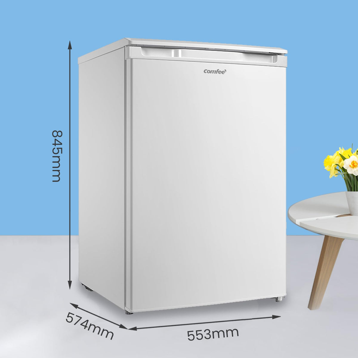 88 Liter Gefrierschrank kompakter Tiefkühlschrank freistehend für den Haushalt Energieeffizienzklasse D