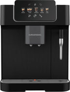 KVA 6230 Kaffeevollautomat 19 Bar Pumpendruck Edelstahlmahlwerk Milchaufschäumer 2L Wassertank Schwarz Silber