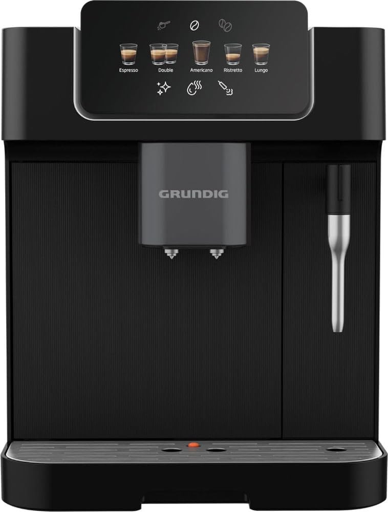 KVA 6230 Kaffeevollautomat 19 Bar Pumpendruck Edelstahlmahlwerk Milchaufschäumer 2L Wassertank Schwarz Silber