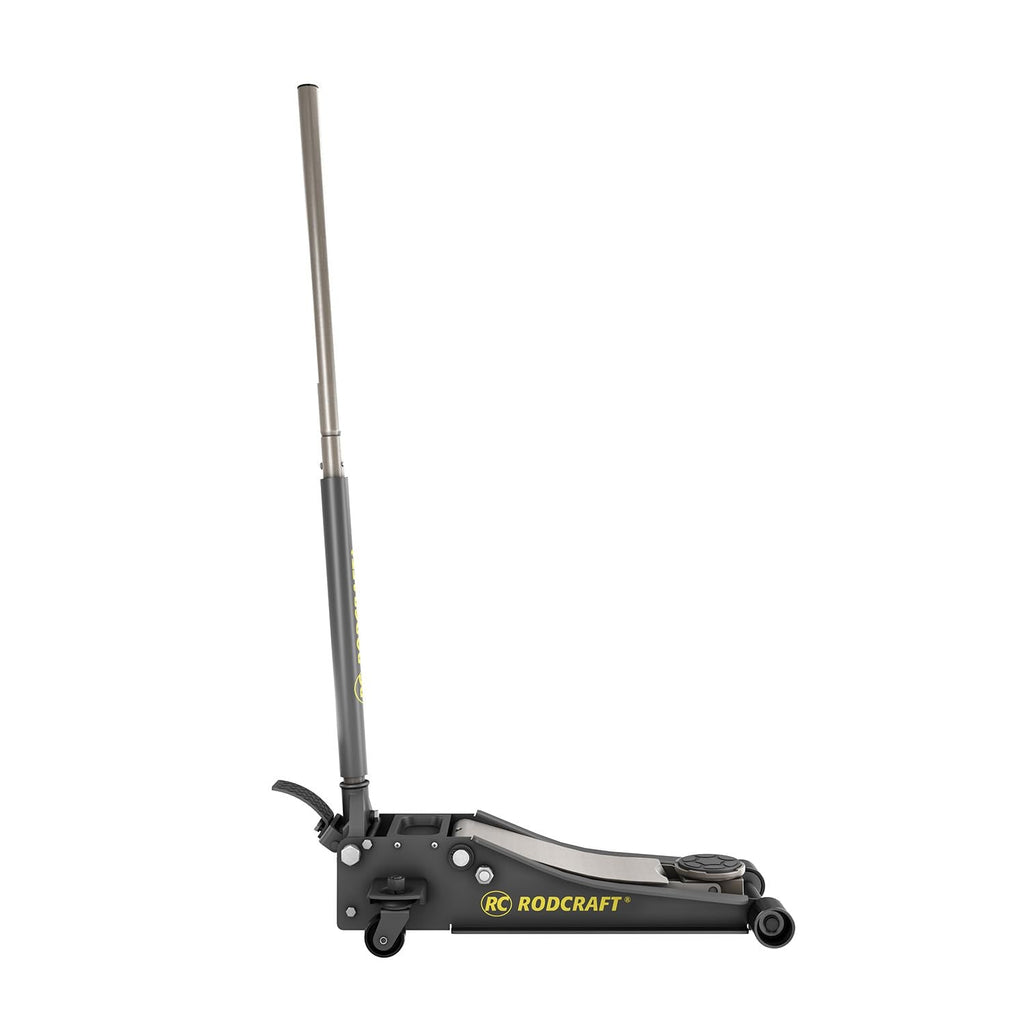 RH216 Rangierwagenheber 2,5 t Hubkraft Höhe min 75 mm max 500 mm Chassislänge 685 mm 32 kg schwarz silber