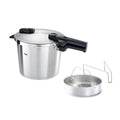 Vitaquick Premium Dampfkochtopf, 6 L, Ø 22 cm, Edelstahl, mit Einsatz, 2 Garstufen, Induktion