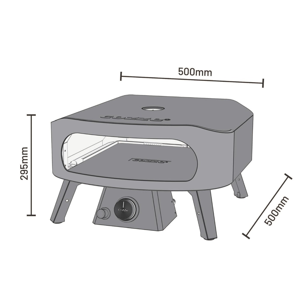 Pizzaofen Gas 13 Zoll Outdoor 50 mbar Tischpizzaofen mit Regulator für Pizzen Energieklasse A++