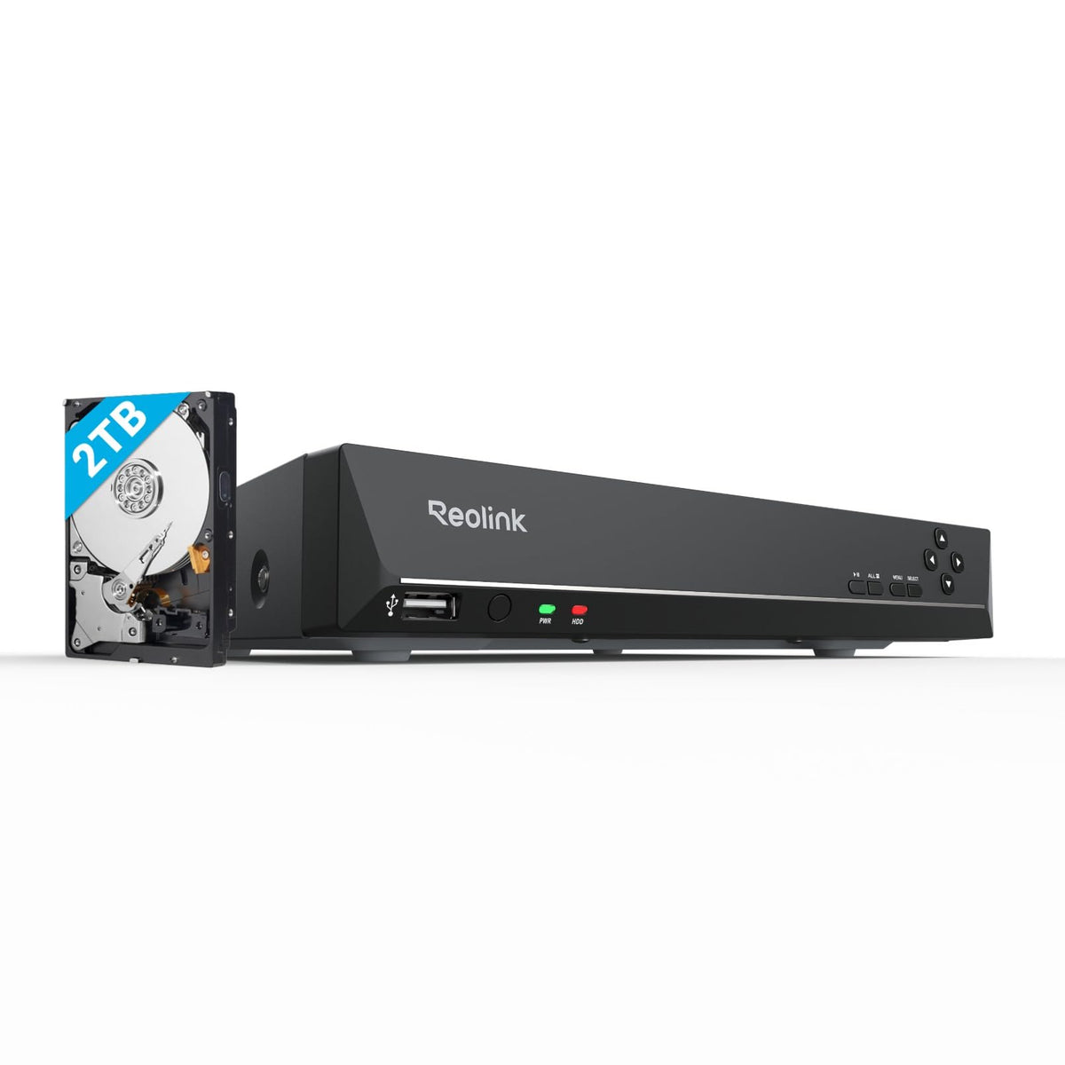8CH PoE NVR Videoüberwachungssystem Rekorder mit 2TB Festplatte für IP Kameras Modell RLN8 410