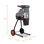 Broyeur de végétaux électrique FX-EGH2800T 2800 W diamètre de coupe de 44 mm pour branches et déchets verts