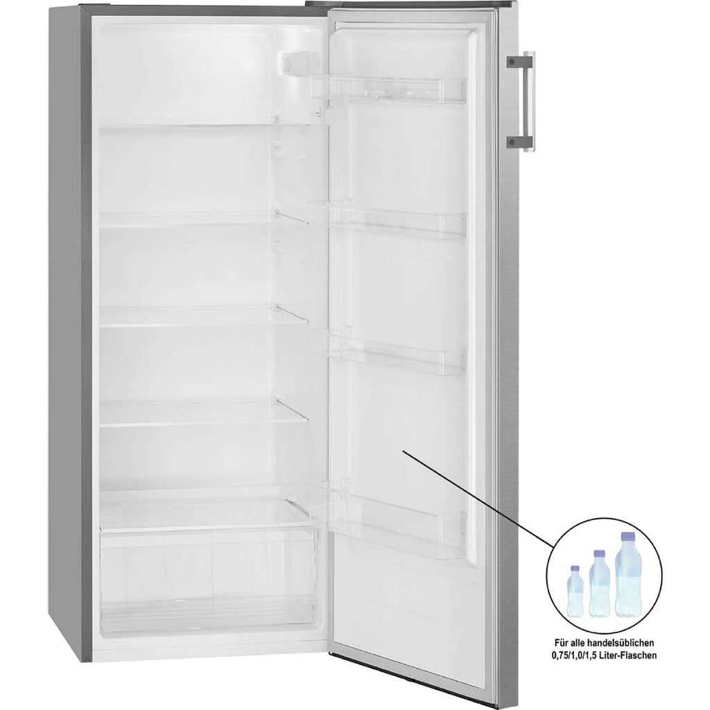 Getränkekühlschrank ohne Gefrierfach 242L Energieklasse E 143cm 5 Ablagen 0°C bis 8°C leise 40dB VS 7316.1