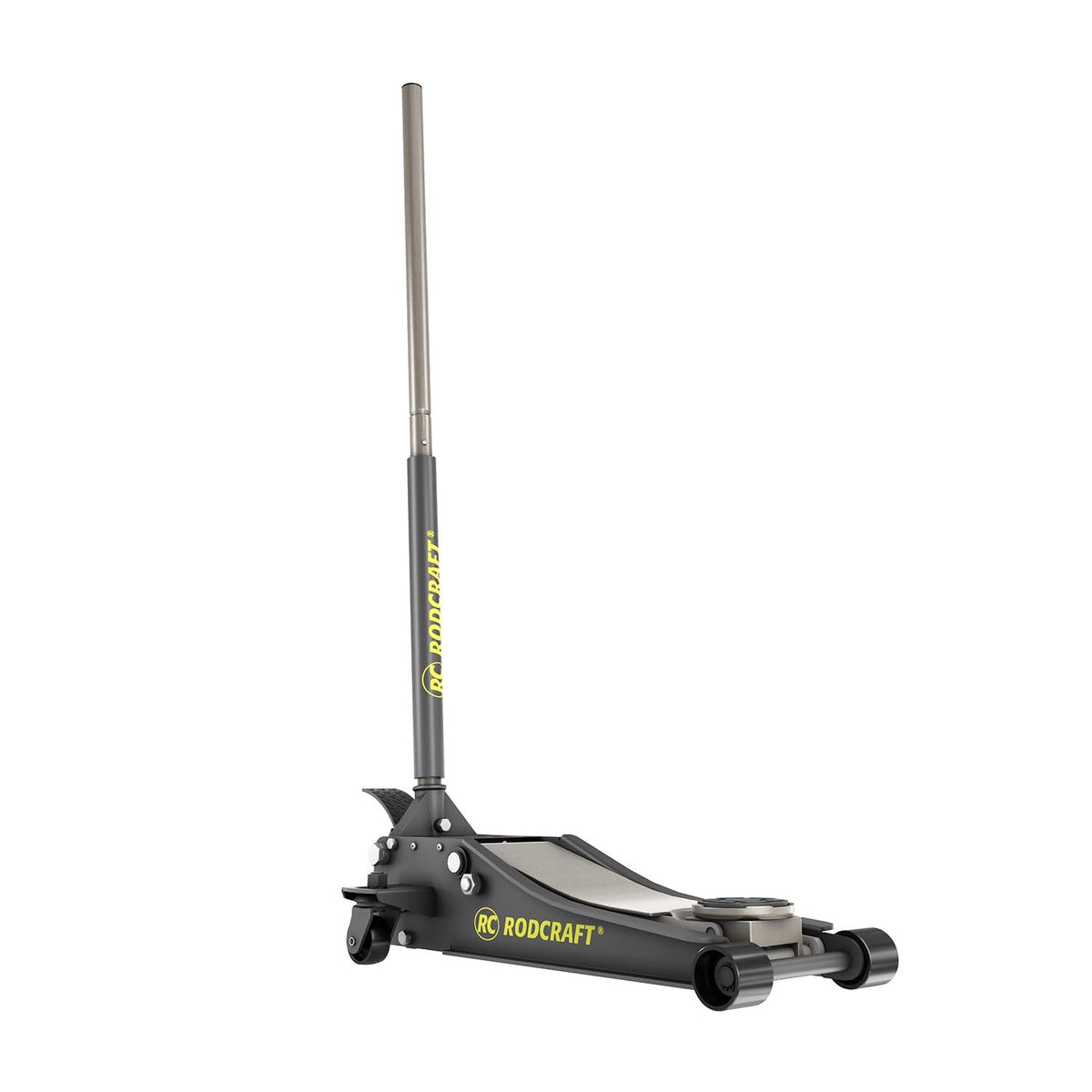 RH216 Rangierwagenheber 2,5 t Hubkraft Höhe min 75 mm max 500 mm Chassislänge 685 mm 32 kg schwarz silber