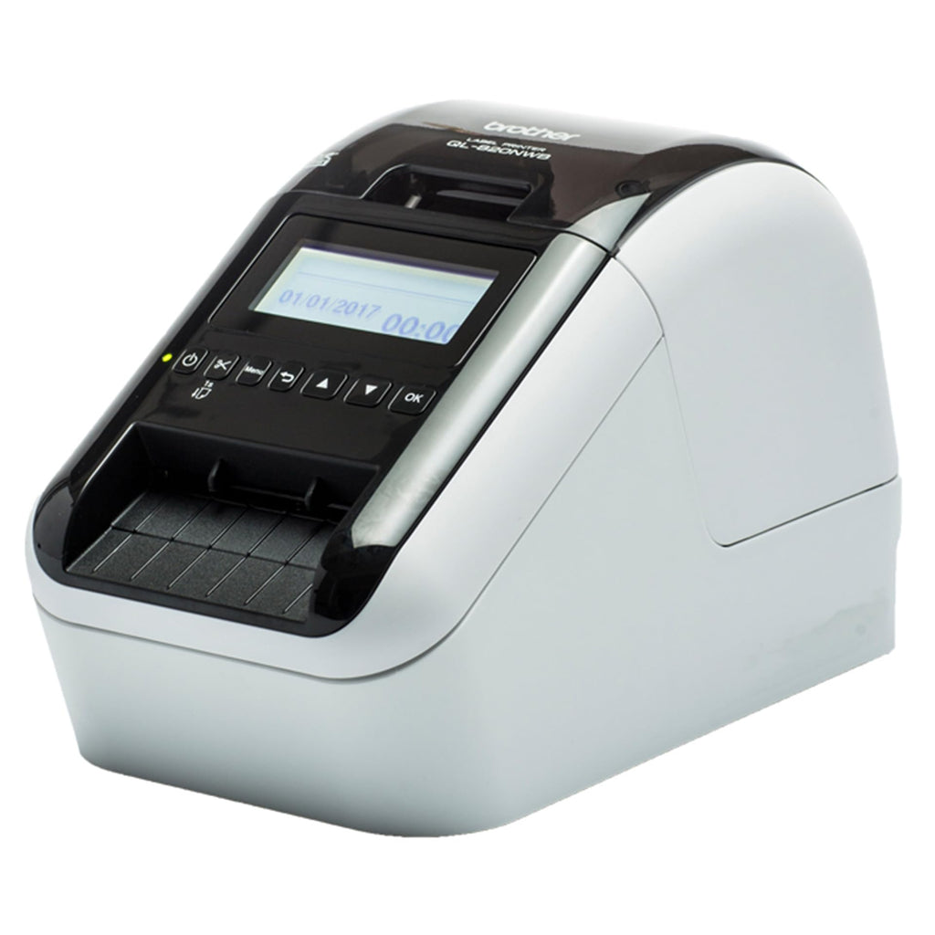 QL-820NWBc professioneller Netzwerk-Etikettendrucker mit Bluetooth, USB-Anschluss und Rot-Schwarz-Druck