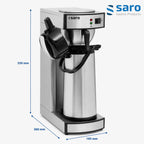 Kaffeemaschine Thermo 24 mit Edelstahl Isolierpumpkanne 2,2 L Brühzeit 5 bis 6 Min Trockenlaufschutz 2,069 kW