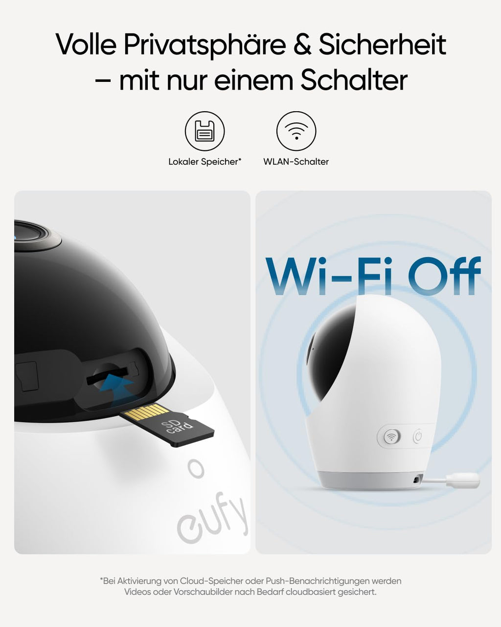 Babyphone mit Kamera E21 einsetzbar als Außenüberwachungskamera mit 4K UHD Auflösung und Videobabymonitor