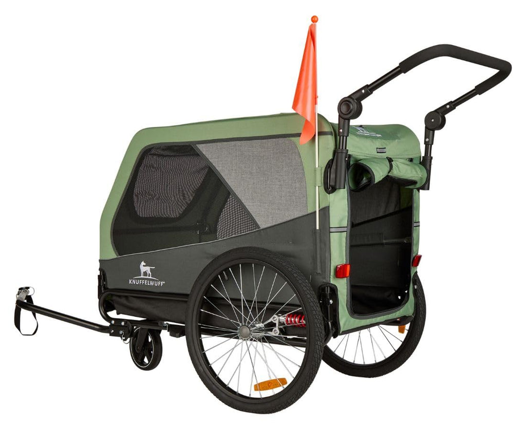 Hundeanhänger Fahrradanhänger Buggy bis 45 kg faltbar leicht stabil mit Sicherheitsleine Reflektoren Cruvado