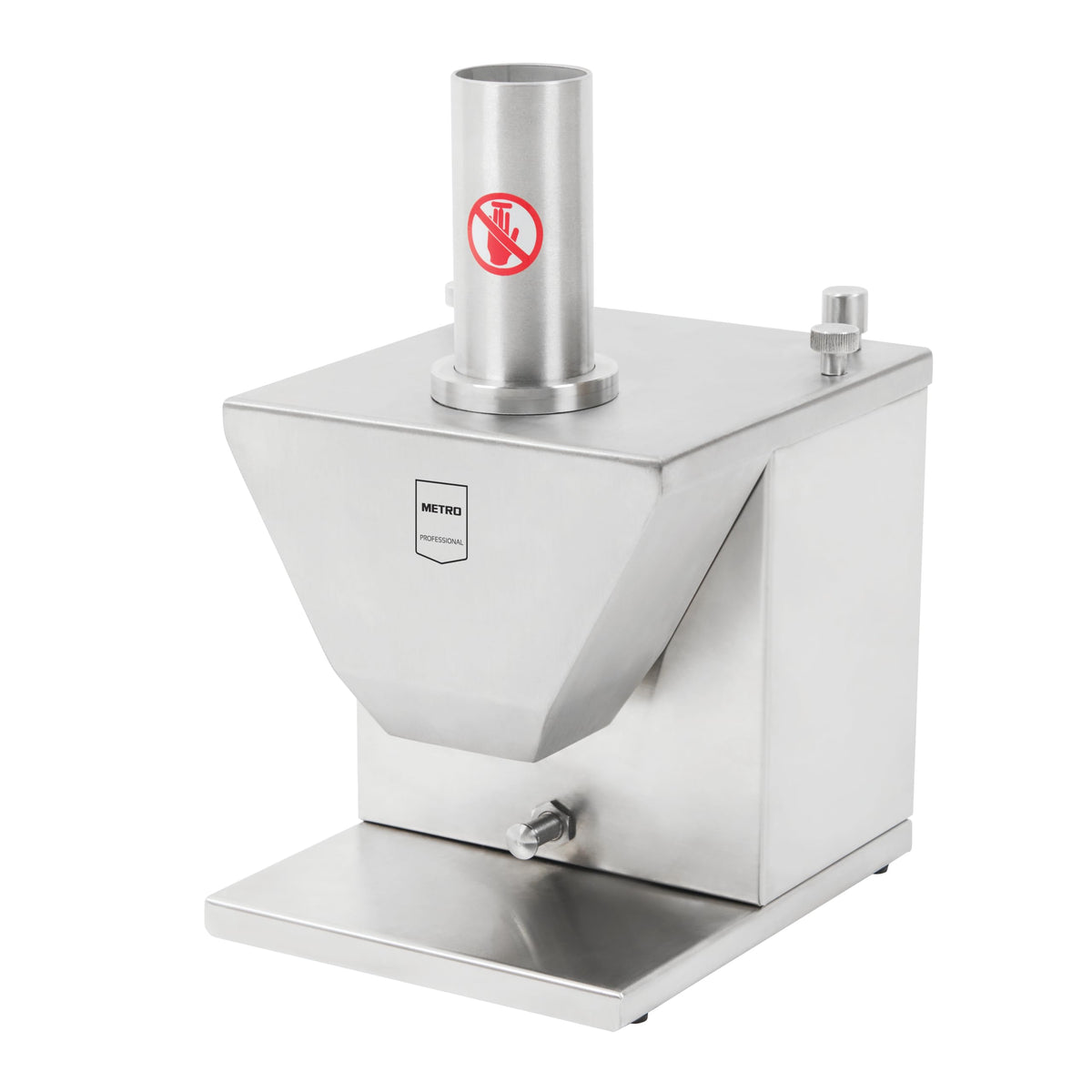 Currywurstschneider GWS1000, Edelstahl, Schnittstärke 5 bis 30 mm, 2 Sichelklingen, 135 W, Sicherheit