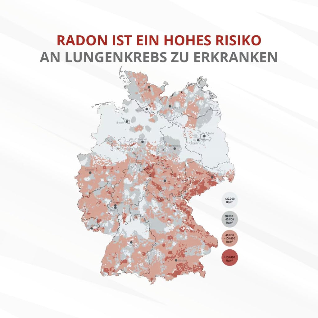 Präzises Radonmessgerät RadonEye RD200 für Zuhause Keller Arbeitsplatz Echtzeitüberwachung Langzeitmessung App