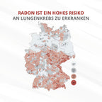 Präzises Radonmessgerät RadonEye RD200 für Zuhause Keller Arbeitsplatz Echtzeitüberwachung Langzeitmessung App
