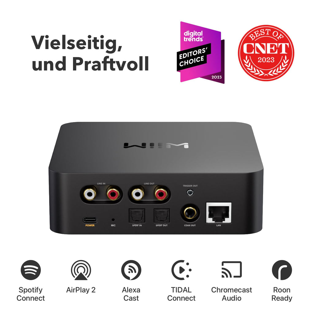 Musikstreamer Pro für Stereoanlagen mit AirPlay 2 und Spotify Connect, High Resolution Audio, Multiroom, WLAN