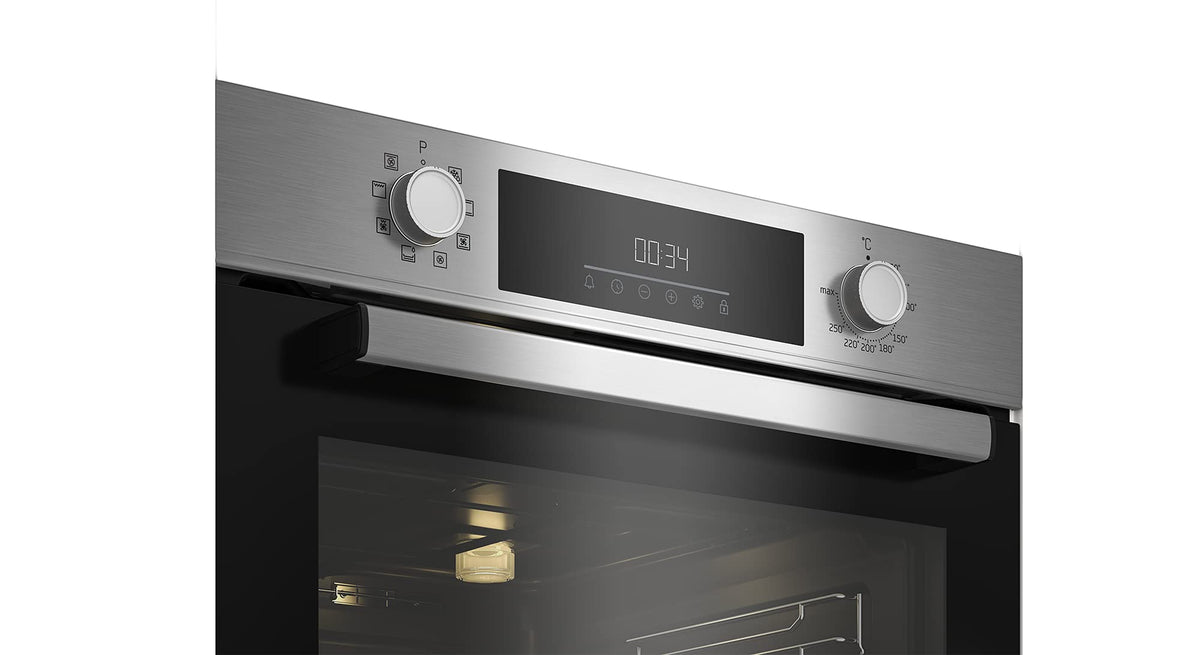 Einbaubackofen BBIM12300X b300 60 cm 72 l Dampfreinigung SteamShine 8 Heizarten AeroPerfect Energieklasse A