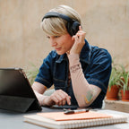 Real Blue NC 3 Over Ear Bluetooth Kopfhörer mit aktiver Geräuschunterdrückung kabellos und komfortabel