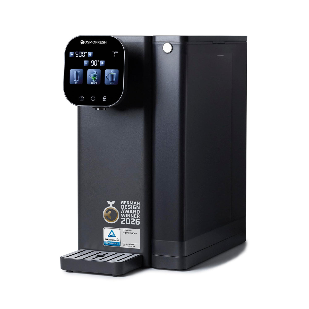 Auftisch Osmoseanlage Fusion Air, Heißwasserspender, Filter und Mineralien, 3fach UVC LED, ohne Installation