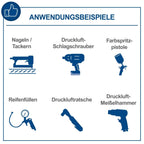 Druckluftkompressor HC51V stehend 50L Kessel 10bar mit Manometer und Sicherheitsventil und Ablassventil