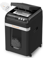 Aktenvernichter mit automatischem Papiereinzug 200 Blatt Mikroschnitt P4 Sicherheitsstufe schwarz