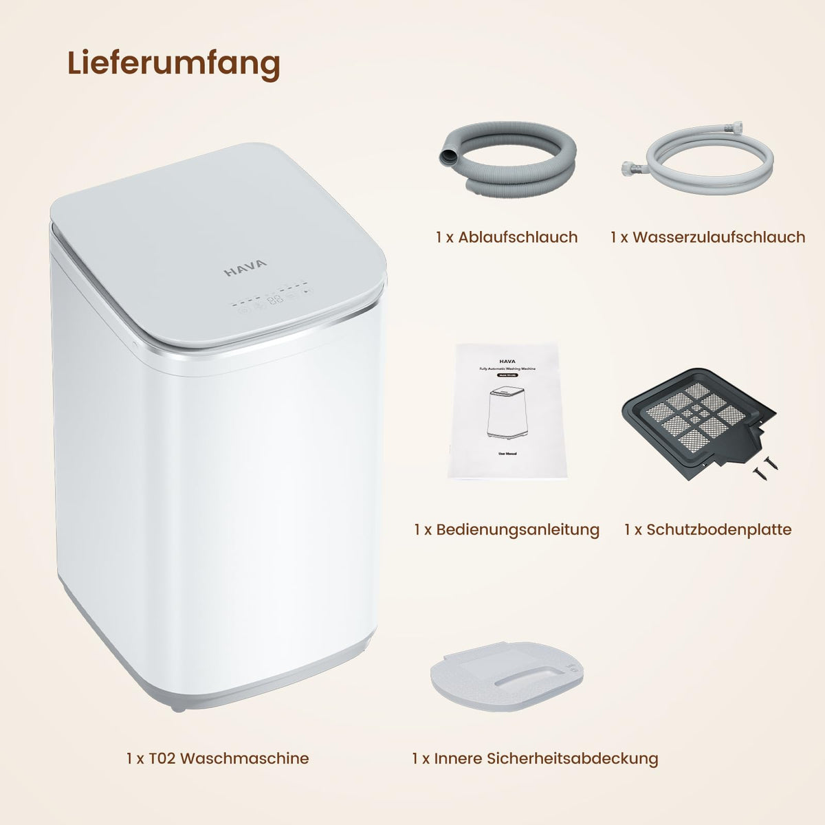 Mini Waschmaschine 3 kg Fassungsvermögen kleine Waschmaschine Energieklasse A für kleine Haushalte