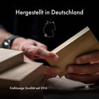 Rollschleifer Küchenmesserschärfer Set aus Nussbaum 15 und 20 Grad Schleifwinkel rasiermesserscharfe Klingen