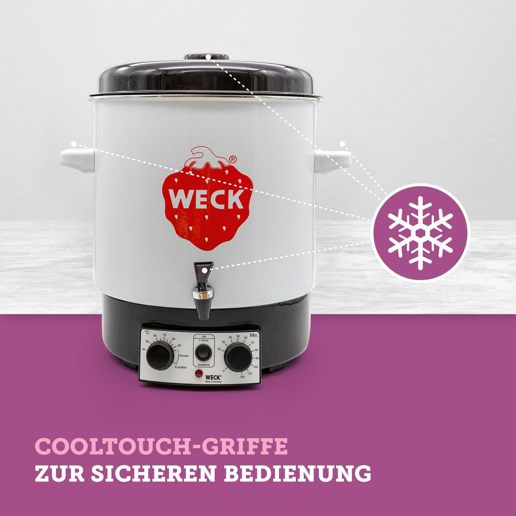 Einkochautomat 29L WAT15-A Emaille Thermostat Auslaufhahn Timer Dampfentsafter Glühweinkocher