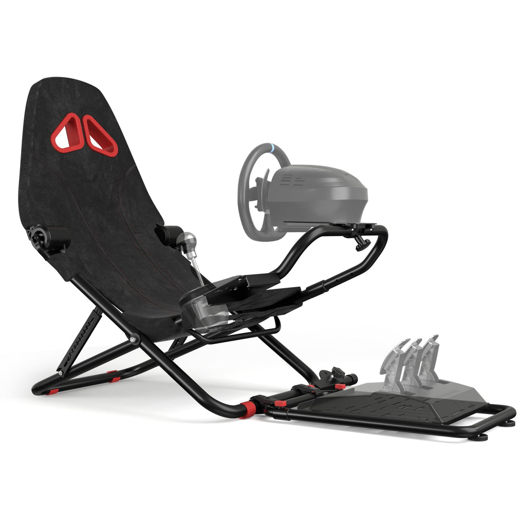 Faltbares Sim Racing Cockpit für Logitech MOZA Thrustmaster mit verstellbarem Sitz und Lenkradhalterung