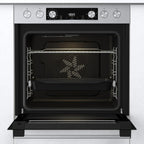Einbauherdset Inox Glaskeramikkochfeld 77L Heißluft ExtraSteam EcoClean AirFry PizzaMode Energieklasse A