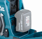 MR003GZ akkubetriebenes Baustellenradio mit AUX Eingang und USB in den Farben Schwarz und Türkis