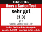 Wallbox Charger Gemini 11 kW Ladestation 1,8 m Anschlusskabel 5 adrig Typ 2 Dose Ladestrom 16 A WLAN RFID App
