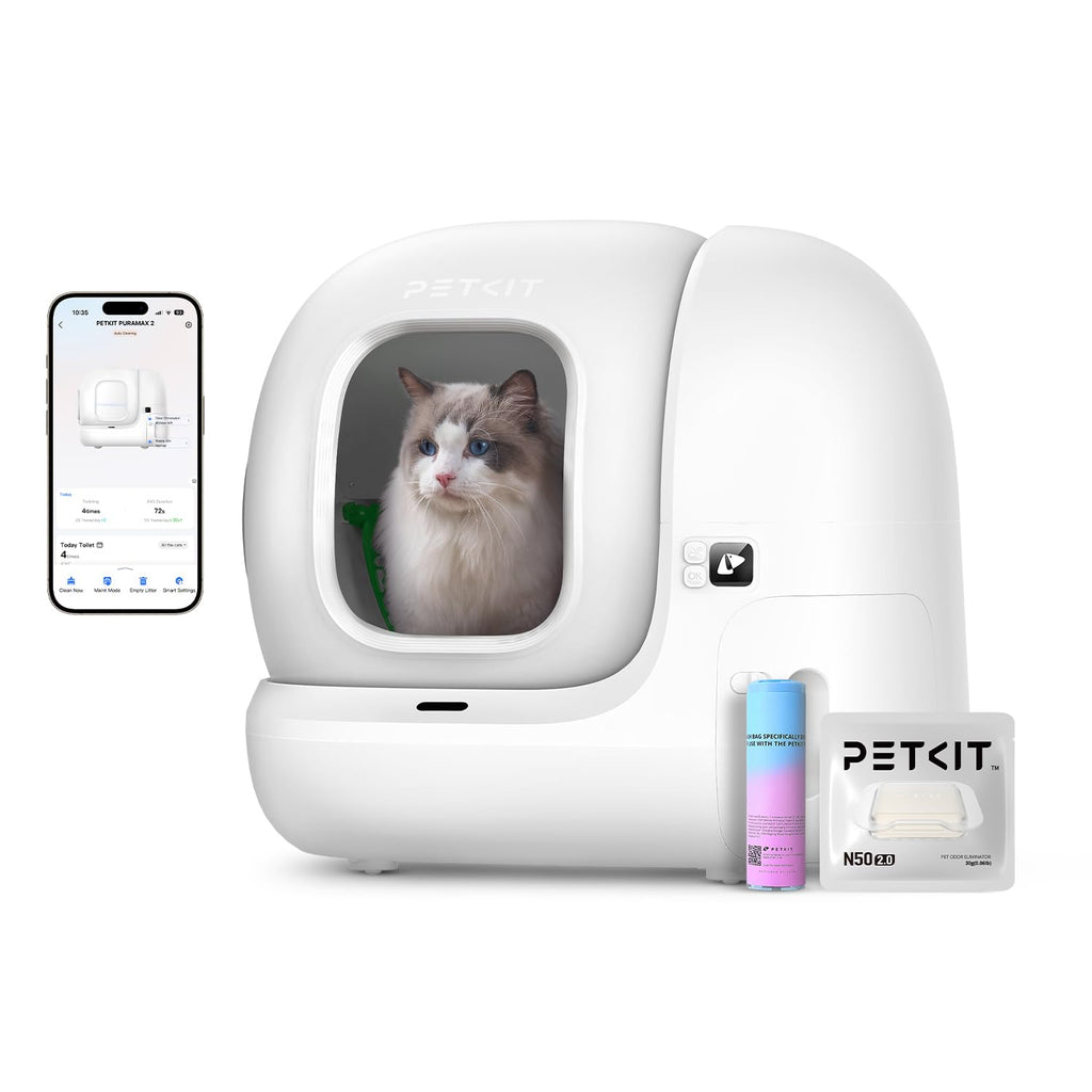 Pura Max 2 selbstreinigende Katzentoilette 76L App Steuerung Geruchsbeseitigung xSecure für mehrere Katzen N50