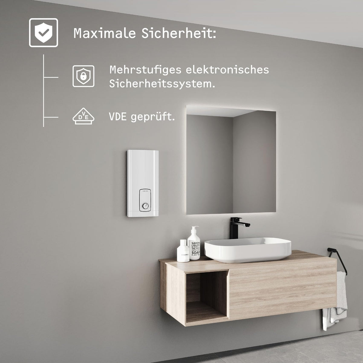 Elektronischer Durchlauferhitzer DHB 18/21/24 ST Trend, 3i Technologie, 204202 Energieklasse A