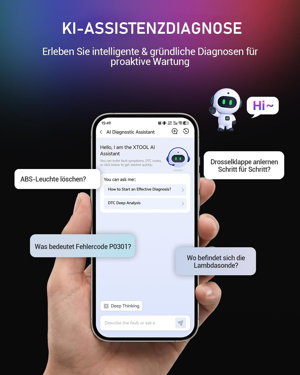 OBD2 Diagnosegerät A30M bidirektional kabellos KI 26+ Resets Öl ABS BMS DPF 8 PID Livedaten iOS Android CAN FD