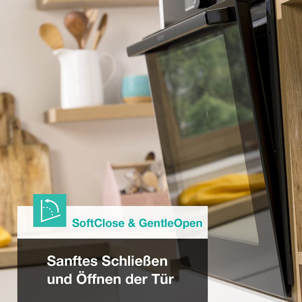 Einbauherdset Inox Glaskeramikkochfeld 77L Heißluft ExtraSteam EcoClean AirFry PizzaMode Energieklasse A