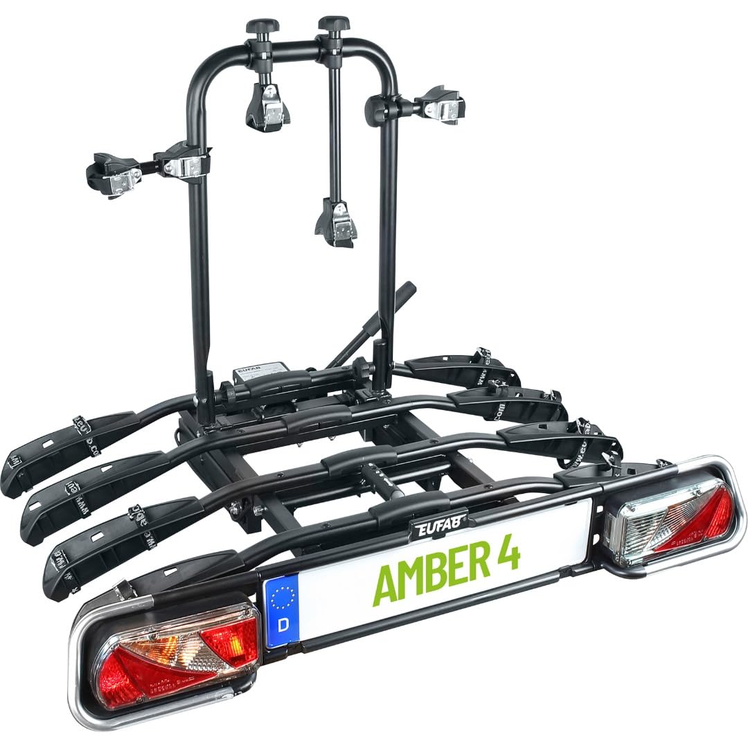 Fahrradträger 11556 für die Anhängerkupplung für 2 Fahrräder abklappbar mit Diebstahlsicherung