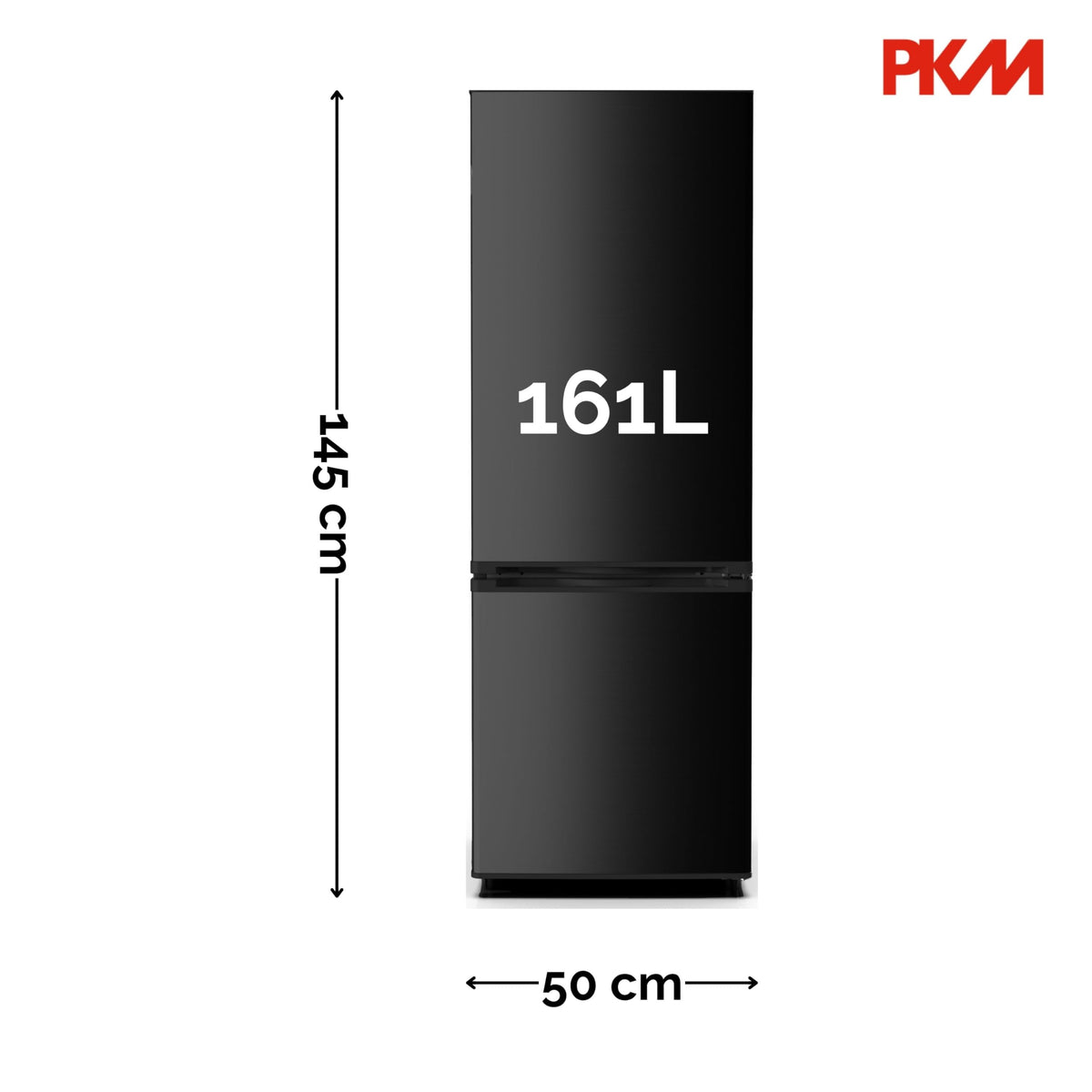 Kühl-/Gefrierkombination KG173CB, 161 L, 50 cm, LED, 40 dB, wechselbarer Türanschlag, schwarz, Energieklasse C