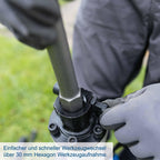 Abbruchhammer AB1900 1900W 60J Schlagkraft 390mm inkl Spitzmeißel und Flachmeißel Transportbox kabelgebunden