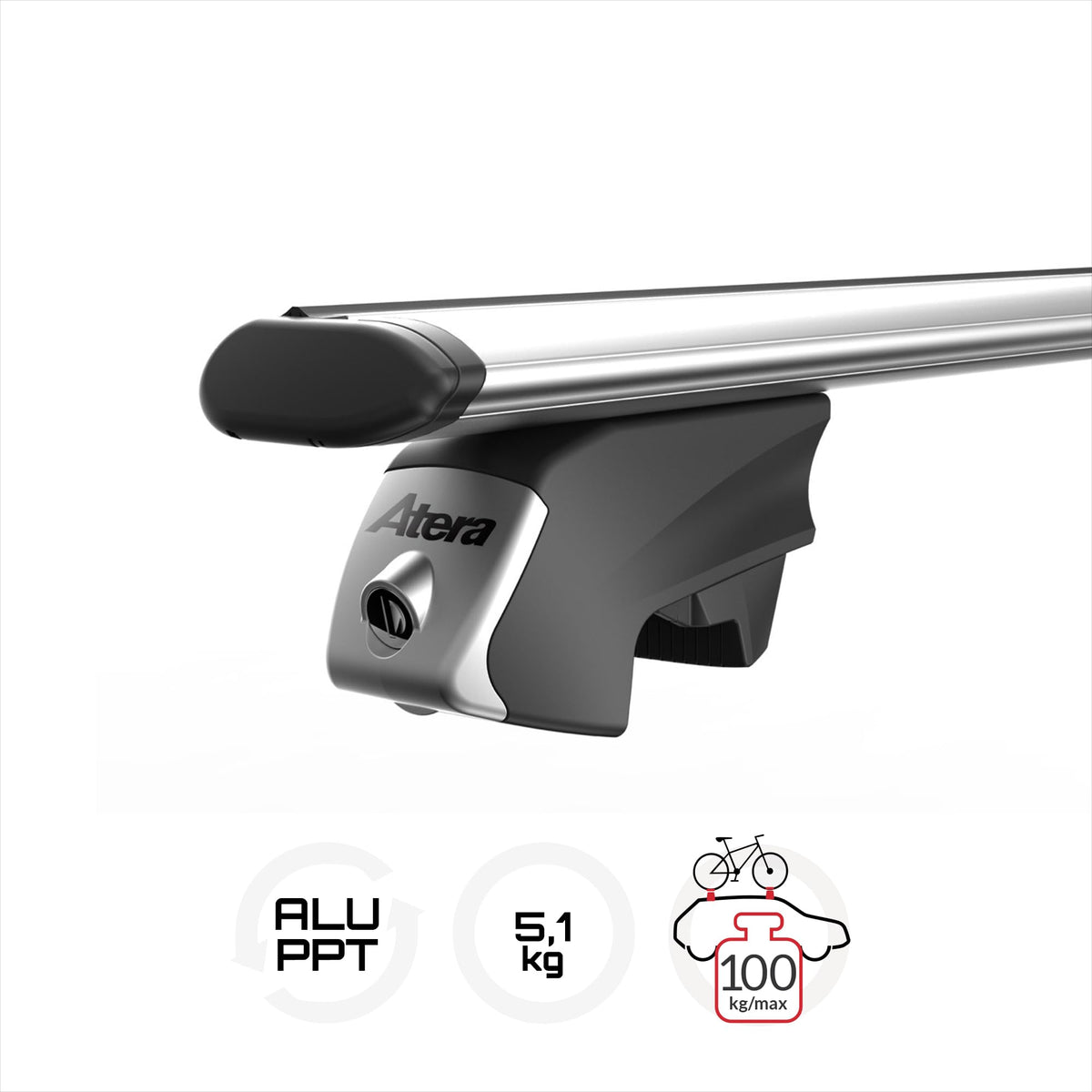 Dachträger Signo RTD Aero Profil Silber 122 cm Dachgepäckträger für das Fahrzeugdach 048522