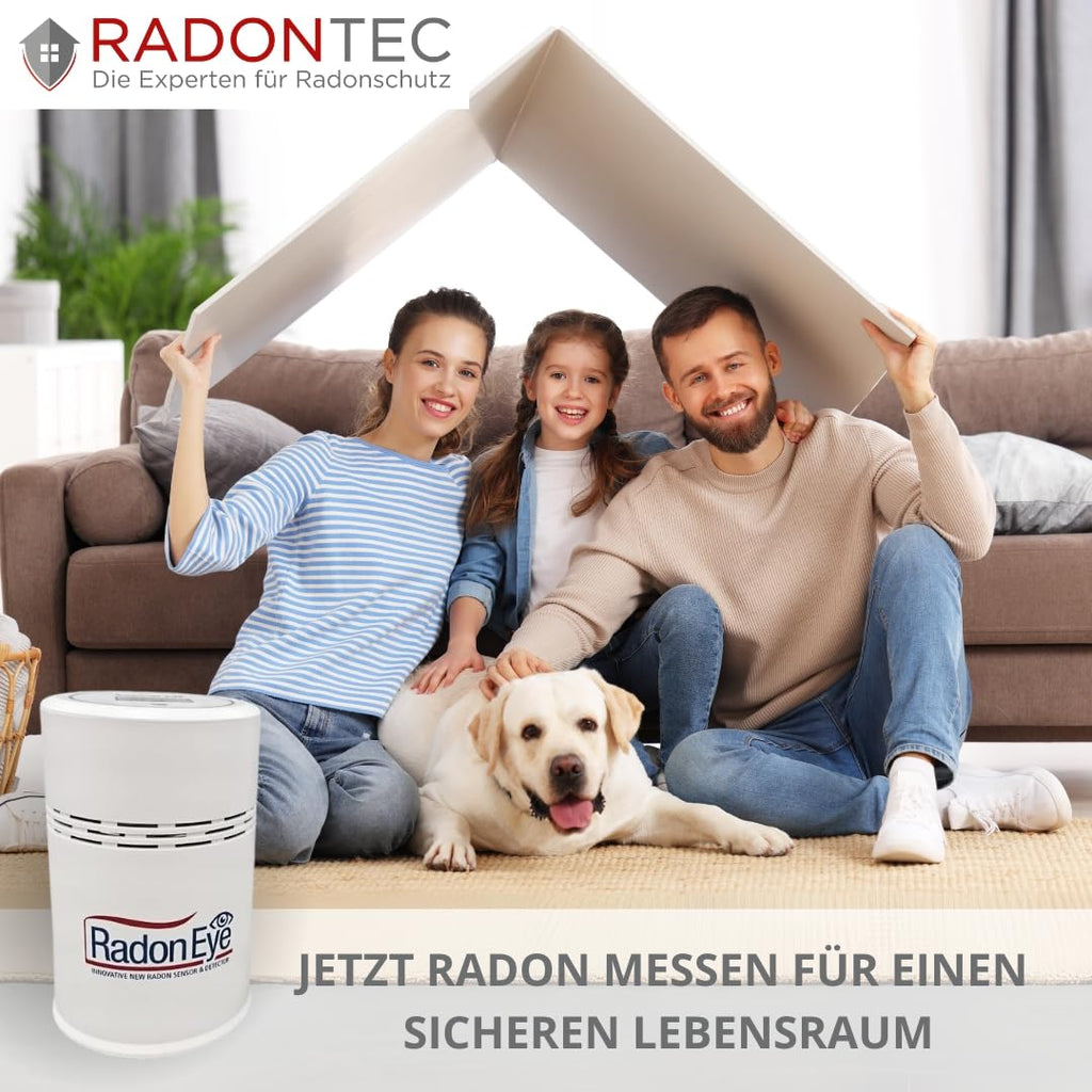Präzises Radonmessgerät RadonEye RD200 für Zuhause Keller Arbeitsplatz Echtzeitüberwachung Langzeitmessung App