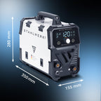Mini FLUX 120 ST Digital Inverter Schweißgerät für gaslosen Fülldraht Vollausstattung bis 120 A