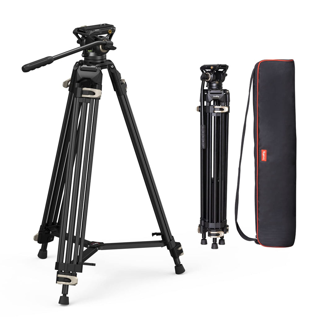 Videostativ Heavy Duty 186 cm 360 Grad Fluidkopf Schnellwechselplatte für DSLR Camcorder Kameras 8 kg 3751B