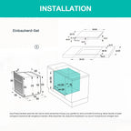 Einbauherdset Inox Glaskeramikkochfeld 77L Heißluft ExtraSteam EcoClean AirFry PizzaMode Energieklasse A