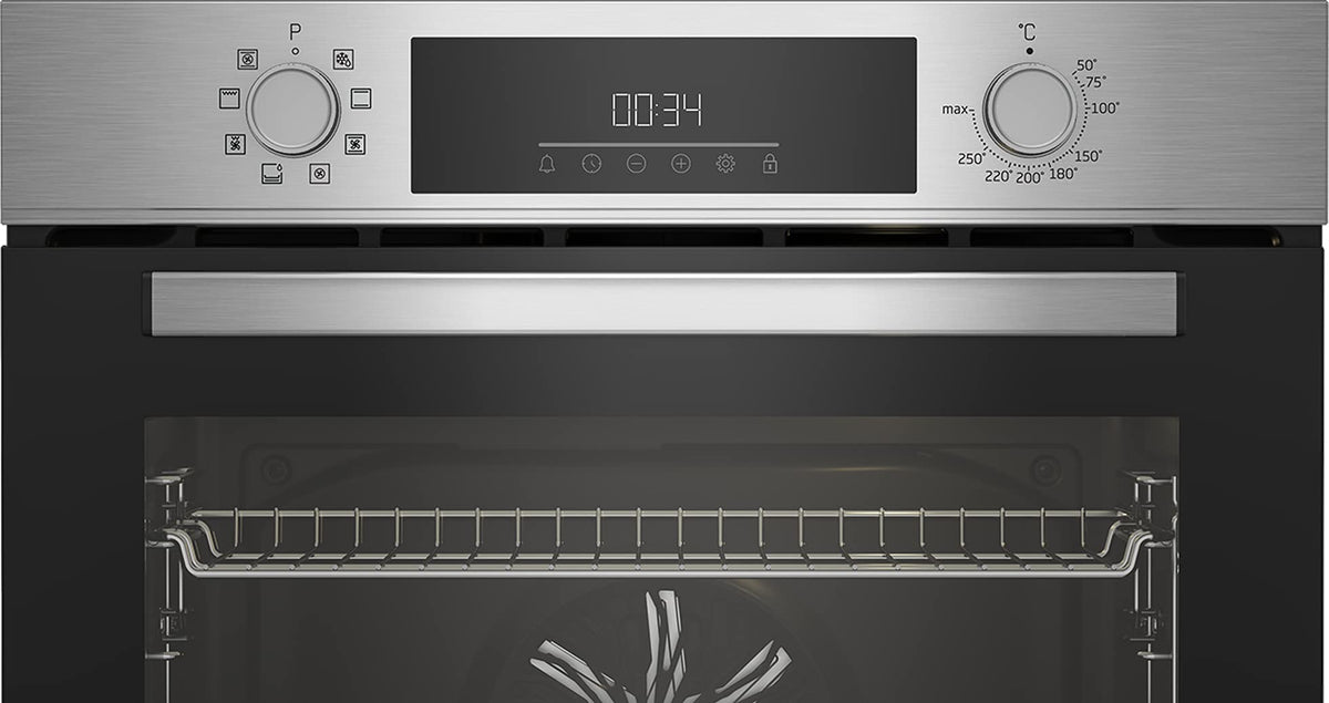 Einbaubackofen BBIM12300X b300 60 cm 72 l Dampfreinigung SteamShine 8 Heizarten AeroPerfect Energieklasse A
